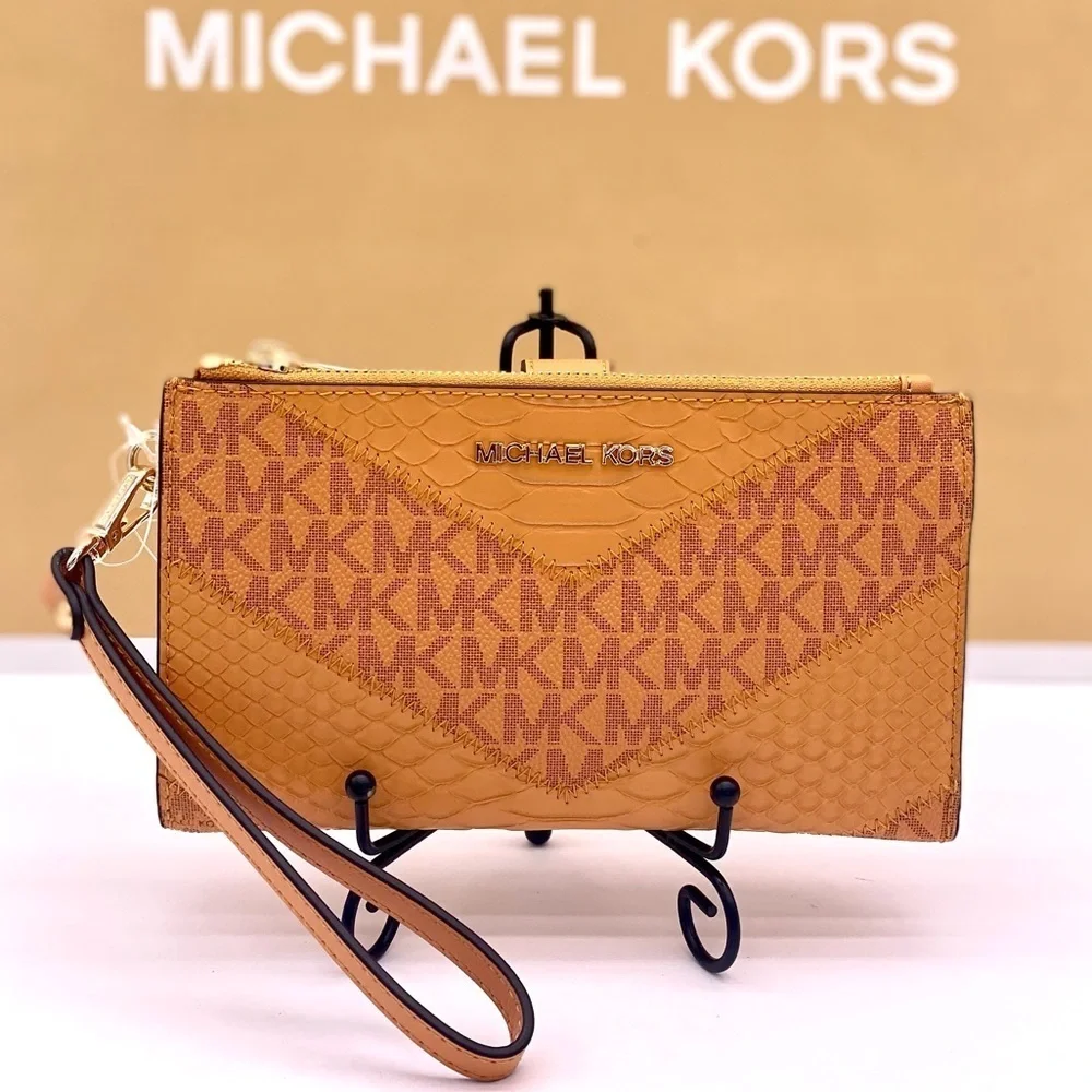 Michael Kors DoubleZip Wallet Wristlet Phone Case Cider